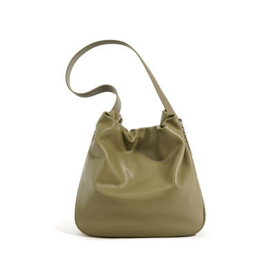 Simple Genuine Leather Ladies Handbags Design Tote Bucket Bag Advantage for Women