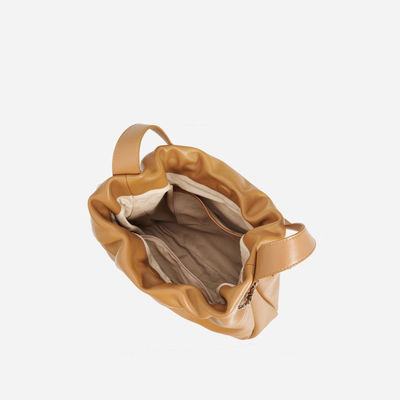 Simple Genuine Leather Ladies Handbags Design Tote Bucket Bag Advantage for Women