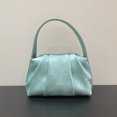 Custom Satin Cowhide Genuine Leather Shoulder Crossbody Bags for Women's Clouds Folds