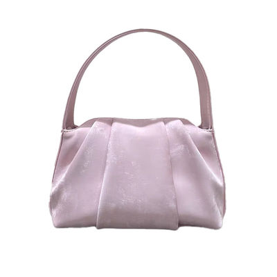 Custom Satin Cowhide Genuine Leather Shoulder Crossbody Bags for Women's Clouds Folds