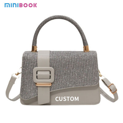 Korean Style PU Leather Woman Crossbody Bag with Polyester Lining and Single Strap
