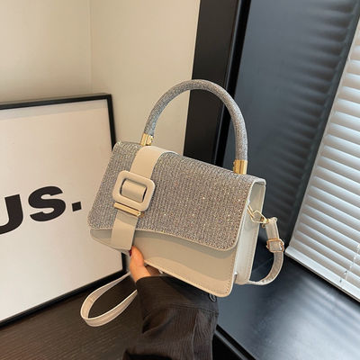 Korean Style PU Leather Woman Crossbody Bag with Polyester Lining and Single Strap
