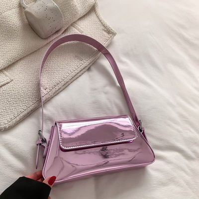 2024 Designer Women's Hand Bag Bright PU Leather Fashion Shoulder Bag with Single Handle
