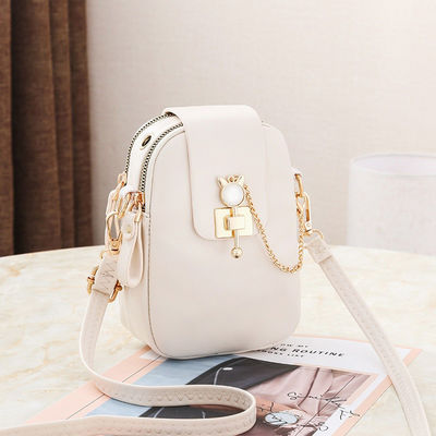2024 Phone Women Leather Bag Lady Style with Crossbody Design and Pearl Tassel Detail