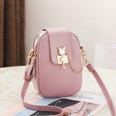 2024 Phone Women Leather Bag Lady Style with Crossbody Design and Pearl Tassel Detail