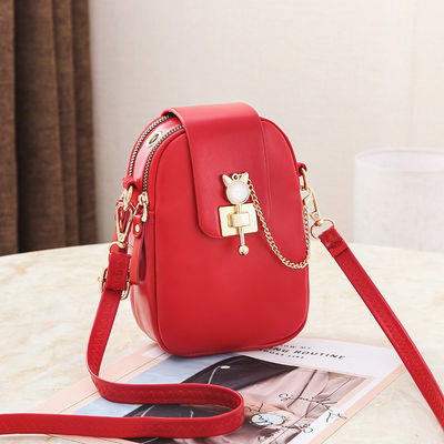 2024 Phone Women Leather Bag Lady Style with Crossbody Design and Pearl Tassel Detail