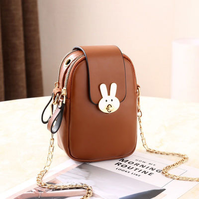 2024 Phone Women Leather Bag Lady Style with Crossbody Design and Pearl Tassel Detail