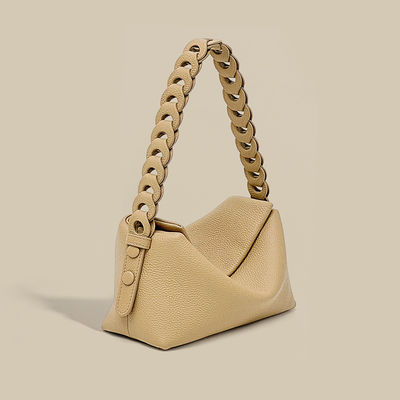 Soft Cowhide Genuine Leather Handbag Simple Style Crossbody Shoulder Bag Ladies Underarm Bag