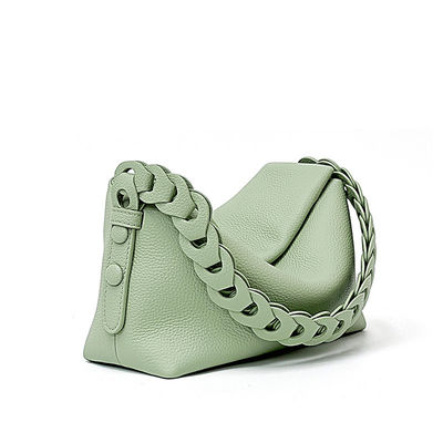 Soft Cowhide Genuine Leather Handbag Simple Style Crossbody Shoulder Bag Ladies Underarm Bag