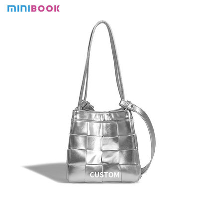 2024 Korean Ins Crossbody Shoulder Bag with Retro Geometric Design and Open Closure