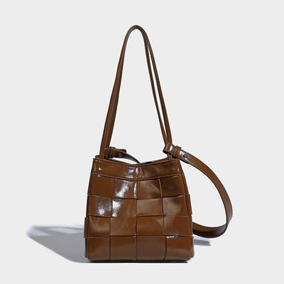 2024 Korean Ins Crossbody Shoulder Bag with Retro Geometric Design and Open Closure
