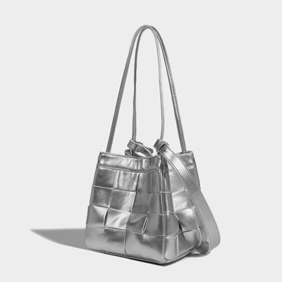 2024 Korean Ins Crossbody Shoulder Bag with Retro Geometric Design and Open Closure