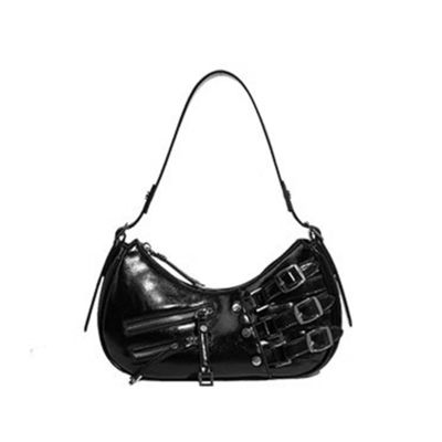 2024 American Retro Design Girls Pu Leather Shoulder Bags For Women All Seasons Zipper