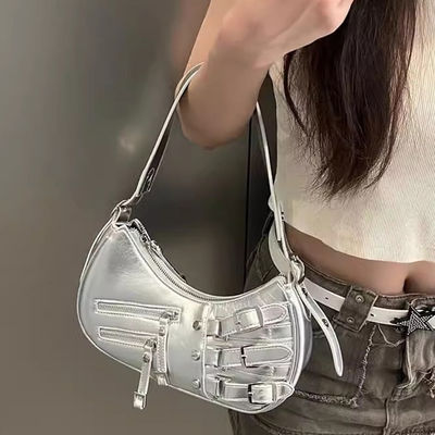 2024 American Retro Design Girls Pu Leather Shoulder Bags For Women All Seasons Zipper