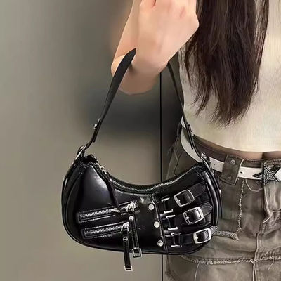 2024 American Retro Design Girls Pu Leather Shoulder Bags For Women All Seasons Zipper