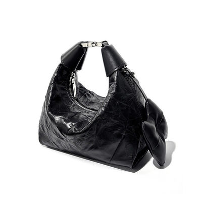 Women Shoulder Bags Tote Bag Candy ZIP Trendy 2024 Luxury Retro Genuine Leather Women