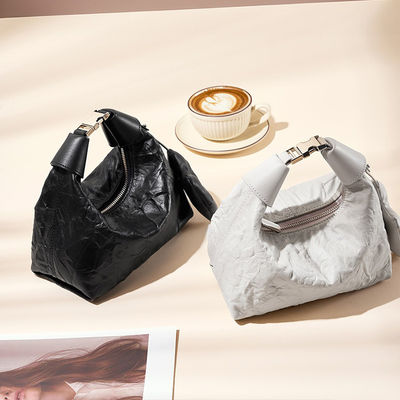 Women Shoulder Bags Tote Bag Candy ZIP Trendy 2024 Luxury Retro Genuine Leather Women