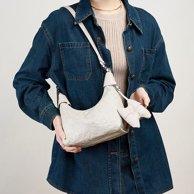 Women Shoulder Bags Tote Bag Candy ZIP Trendy 2024 Luxury Retro Genuine Leather Women