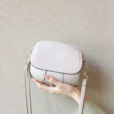 Custom LOGO Women's Handbag 2024 Fashion 100% Cowhide Leather Waterproof No Decoration
