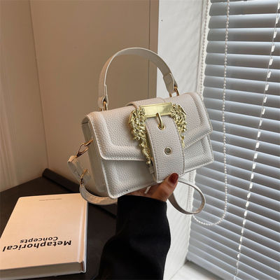 2024 Women's Leather Handbag Shoulder Bag Small Square Luxury Bag for All Seasons