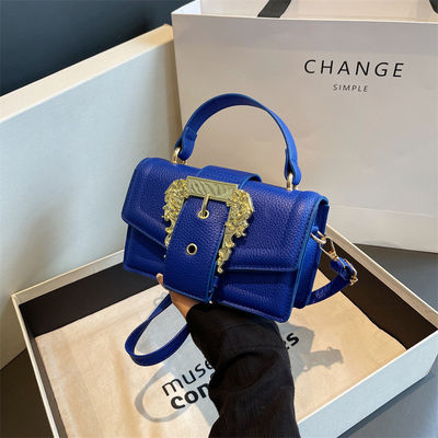 2024 Women's Leather Handbag Shoulder Bag Small Square Luxury Bag for All Seasons