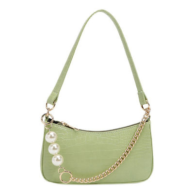Chains Decoration Vegan Leather Women's Shoulder Purses Handbags for Everyday Wear