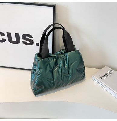 2023 Autumn and Winter Down Cloth Bag Large-Capacity Handbag for Women in Foreign Trade