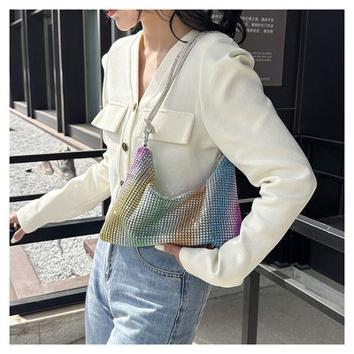 Portable and Fashionable PU Luxury Diamond Handbag for Female Crossbody Tote