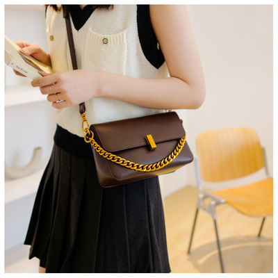 Simple and Versatile Chain Tote Crossbody Bag with Large Capacity Retro Shoulder Bag