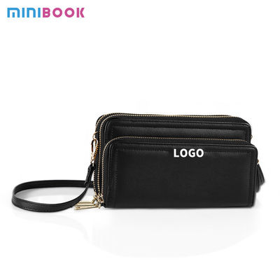Fashion Long Wallet Double Layer Double Zipper Lady Shoulder Bag for All Seasons