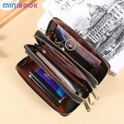 Fashion Long Wallet Double Layer Double Zipper Lady Shoulder Bag for All Seasons