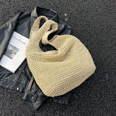 Large Capacity Handmade Woven Tote Bag Moroccan Summer Beach Shoulder Bag for Women