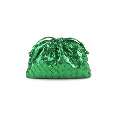 Hand Woven Cloud Bag Genuine Leather Fashionable Design All Seasons Decoration None