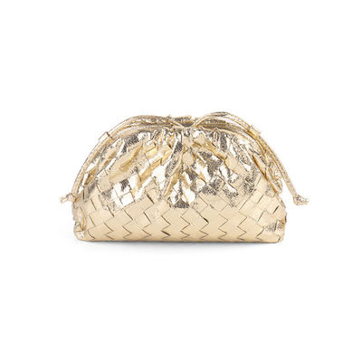 Hand Woven Cloud Bag Genuine Leather Fashionable Design All Seasons Decoration None