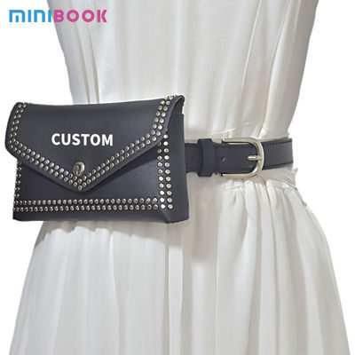 Low MOQ Mix Models Oemtailor Fashion Rivet BeltBag Pu Leather Fanny Pack Waist Bag For Women