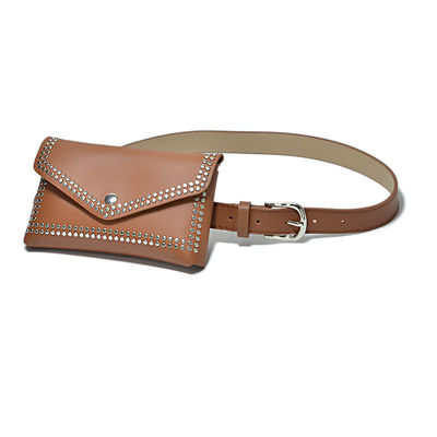 Low MOQ Mix Models Oemtailor Fashion Rivet BeltBag Pu Leather Fanny Pack Waist Bag For Women