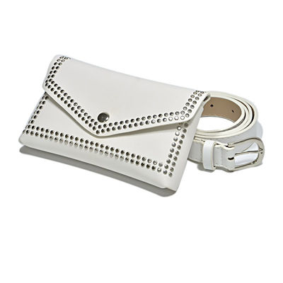 Low MOQ Mix Models Oemtailor Fashion Rivet BeltBag Pu Leather Fanny Pack Waist Bag For Women