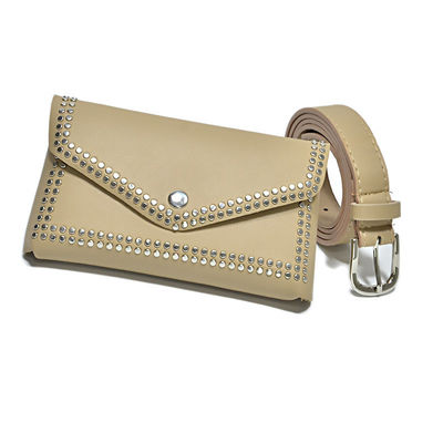 Low MOQ Mix Models Oemtailor Fashion Rivet BeltBag Pu Leather Fanny Pack Waist Bag For Women