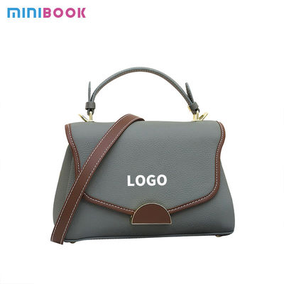 Polyester Lining Exquisite Square Bag Soft Leather Fashionable Handbag for Women