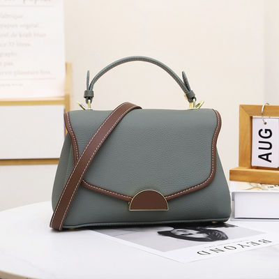 Polyester Lining Exquisite Square Bag Soft Leather Fashionable Handbag for Women