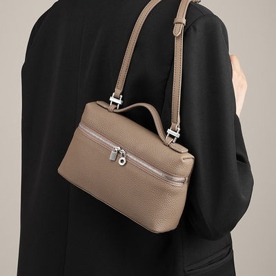 Versatile Style Genuine Leather Lunch Box Bag Gigi Same Style Crossbody Handbag for Lady's