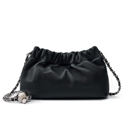 Genuine Leather Ladies Purse And Handbags For Women With Luxury Chain Shoulder Bags