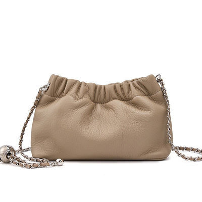 Genuine Leather Ladies Purse And Handbags For Women With Luxury Chain Shoulder Bags