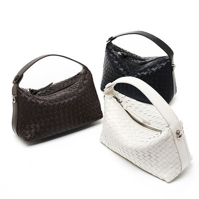 Other Pattern Type Genuine Leather Woven Purses For Ladies Chain Shoulder Messenger Bag