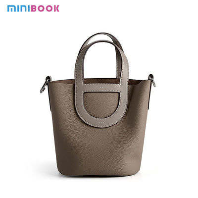 Designer Vintage Cow Leather Female Crossbody Shoulder Handbag Bucket for All Seasons