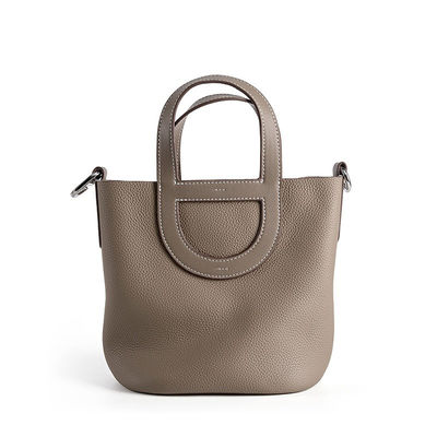 Designer Vintage Cow Leather Female Crossbody Shoulder Handbag Bucket for All Seasons