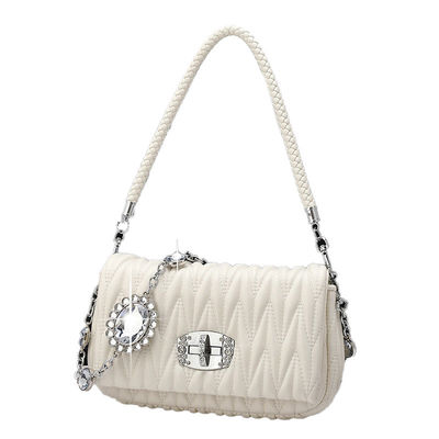 OEM/ODM Fashion Shoulder Bag Mini Crossbody Bag Chain Diamond Female Handbags Sheepskin Casual Ladies Bags
