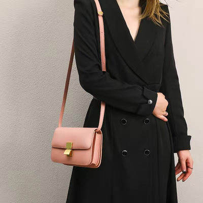 Daily Life Genuine Leather Ladies Tofu Bag Luxury Design Handbag Purse Small Shoulder