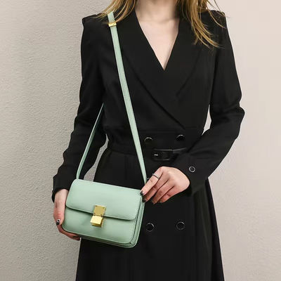 Daily Life Genuine Leather Ladies Tofu Bag Luxury Design Handbag Purse Small Shoulder