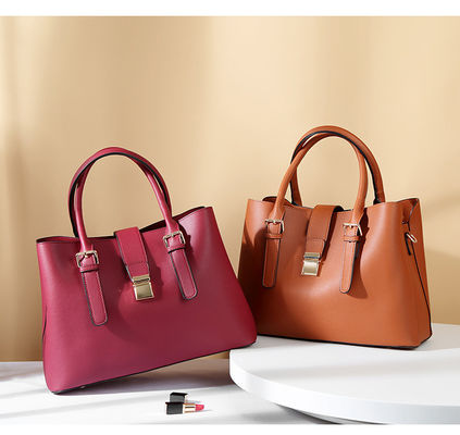 Casual Female PU Leather Handbag with Vintage Tote Bag and Luxury